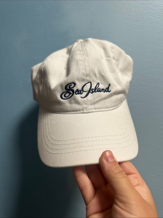 Accessories - Sea Island White Embroidered Baseball Cap